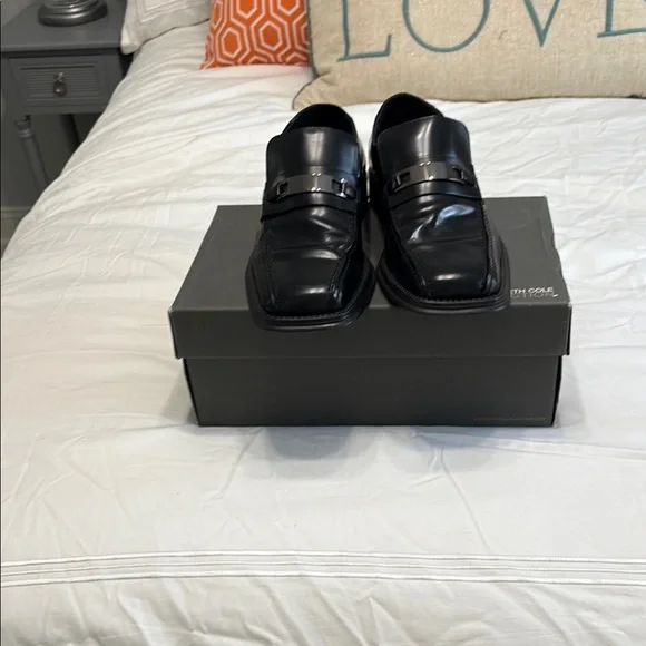 Kenneth Cole Reaction men\'s black leather dress shoes size 10.5 s-l400.jpg main image 4